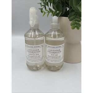 Lot Of 2 Williams Sonoma Lavender Cedarwood Countertop Spray/Dishsoap 8oz each